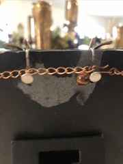 Unsigned Bell Trading Post copper leaf necklace and earring set MCM.