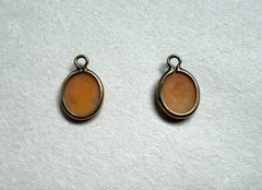 Petite Cameo Pendants, Gold, Vintage, Good Condition