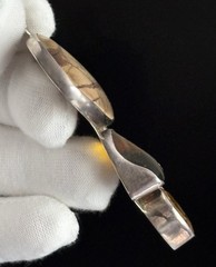 VTG Charles Albert 925 Sterling Silver Jasper, Amber and Citrine Pendant MASSIVE