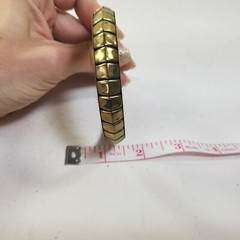 Vtg Mid Century Modern Bracelet Gold Tone Metal