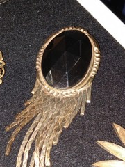 Napier Gold Tone Necklace 24″” And Matching Earrings Signed & Misc Jewlery/Pins