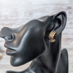 Vintage Earrings for Pierced Ears Gold/Silver Tone Hoops – Condition Issues
