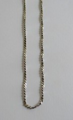 Vintage Lightweight Sterling Silver 925 Serpentine Chain Necklace 17 1/2″ Italy