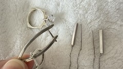 Vintage Sterling Silver Jewelry Brooch, Rings, Earrings Set