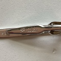 Vintage Mid Century Modern Silver Tie Bar Sterling Top! By Shields!