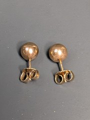 Vintage Gold Filled Ball Stud Earrings 14k Gold Ear Wires