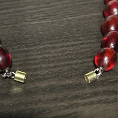 Vintage 110g Stunning Red Bakelite Necklace Cherry Juice Beads Tested Magnetic
