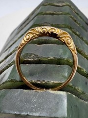 Antique Diamond & Emerald 3-Stone Band