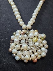 VTG Irregular Multicolored Auth Natural Pearl Necklace Approx 150 Pearls 15″