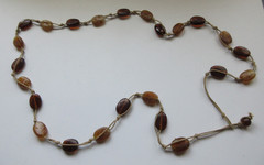 Vintage 3 MCM Necklaces Lot-Glass Metal Lucite Plastic