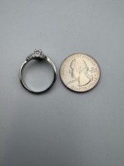 925 Sterling Silver Pink Gemstone Oval With White Accents Size 9