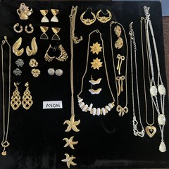 80 Vintage lot jewelry unbranded wearable Trifari Monet Coro Avon Italy Marvella