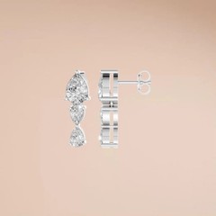 2.03 CTW Pear Lab Grown Diamond Drop Dangle Earrings Fine Jewelry