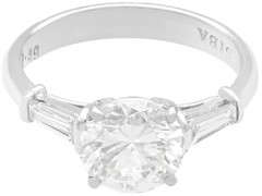 Vintage 1.94 ct Diamond and 18 ct White Gold Solitaire Ring