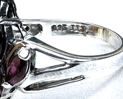 GORGEOUS Vintage AVON Ring SIGNED JJJ Amethyst Cluster size 7