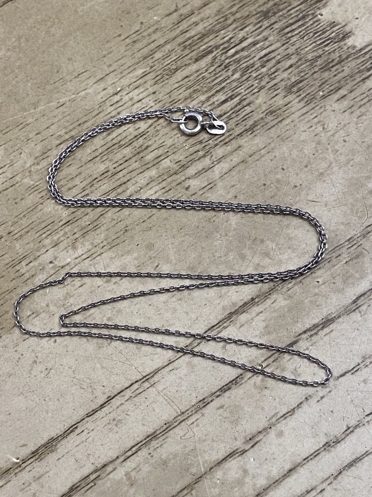 VINTAGE 835 SILVER SIGNED LINK STYLE CHAIN NECKLACE 19”