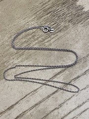 VINTAGE 835 SILVER SIGNED LINK STYLE CHAIN NECKLACE 19”