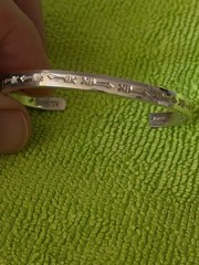 Vintage Navajo M.C. Tsasie Sterling Silver Stacker Cuff Bracelet Stamped Arrow