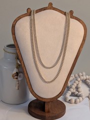 Versatile Vintage 1980s Classic 54″ Silver-Tone 5mm Curb Link Chain Necklace
