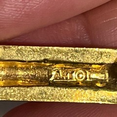 VTG Signed Arthur Pepper MODE ART Bar Brooch – Estate 1.5″ Gold tone