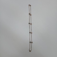 925 Italy Station Necklace 18in Sterling Silver 3g Patina Intact Beads Box Chain