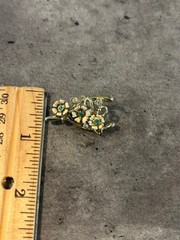 Vintage Brooch Lot of 4 Multi-Color Rhinestone Flowers and Snowflake