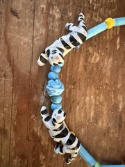 Flying Colors Black & White Cats Ceramic Necklace Also Available 2 Cat Brooches