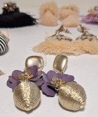 Lot of 5 Pairs Vintage Unbranded & 2 Branded Tassel Fashion Pierced Earrings