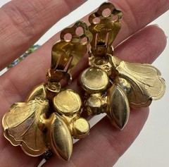 VTG D&E Juliana Brooch and Earrings Set BEAUTIFUL Retro Jewelry MCM bling