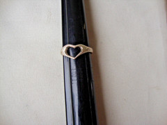 VINTAGE 1970-80s OPENWORK WITCHES HEART STERLING SILVER STAMPED 925 RING SZ 6
