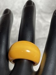 Bakelite Dome Ring-Vintage Art Deco Laminated Two-Tone size 6.75 – 1930’s-40’s
