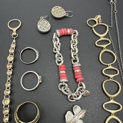 Lot Of Fossil Signed Rose Gold Tone Necklaces And Bracelet Earrings Rings J150