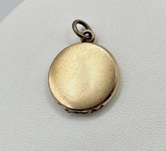 Antique Victorian Child Pic Blank Monogram Gold Filled Locket Pendant Charm Read