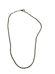 Vintage Textured Goldtone Chain Necklace Spring Ring Clasp 14 inches Long