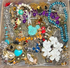 3 Pounds Unsorted Lot Jewelry Old Vintage & Modern Wear Resell & Junk Mixed In