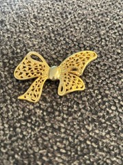 Vintage Signed AAI Gold Tone Bow Brooch/Pin
