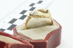 ANTIQUE ENGLISH GEORGIAN 18K GOLD DIAMOND SET COILED SNAKE RING C1800’s