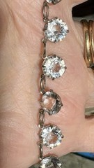 Antique Victorian Rivière Paste Necklace Sz 15.5 Inches