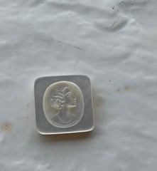 Vintage Cameo of Roman Classic Empire Victorian Female Portrait Mother Of Pearl