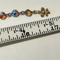 Vtg Signed Vendome Necklace Clip Earrings Set Glass Beads AB