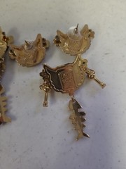 Signed LUNCH AT THE RITZ Kitty Cat Brooch Pin Bracelet and Earrings Vintage Set
