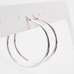 2.75g Jacmel Sterling Silver 925 Minimalist Hoop Earrings Leverback VTG 1.5in