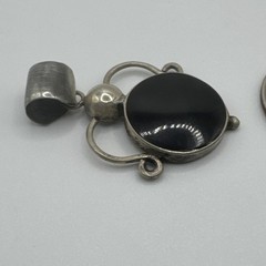 925 Sterling Silver And Black Onyx Pendant
