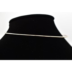 Vintage Choker Necklace Wire Collar Shiny Gold Metal Round Shiny NOS 1980s BinA7