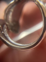 Vintage handmade Signed Sterling Silver Spoon Ring #B195