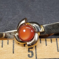 Lord Newport Mens Flower Opal Stone (?) Cufflinks & Tie Bar Set Vintage