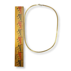 Vintage SU Sterling Silver 925 Gold Vermeil Heart Pattern Necklace 17.75 Inches