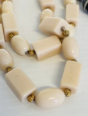 Vintage Lucite Resin & Acrylic Plastic Statement Necklace Lot (3 Pieces)