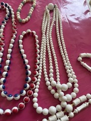 Lot Of Seven Vintage Bead Necklaces And One Bracelet All Nice Wearable Jewelry