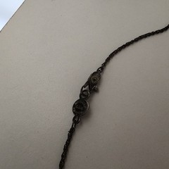 Austrian Crystal Fringe Necklace Cleopatra Amber Stones Vintage Estate Jewelry